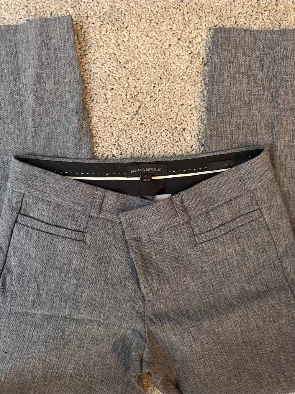 Banana Republic Men's Heather Gray Dress Pants